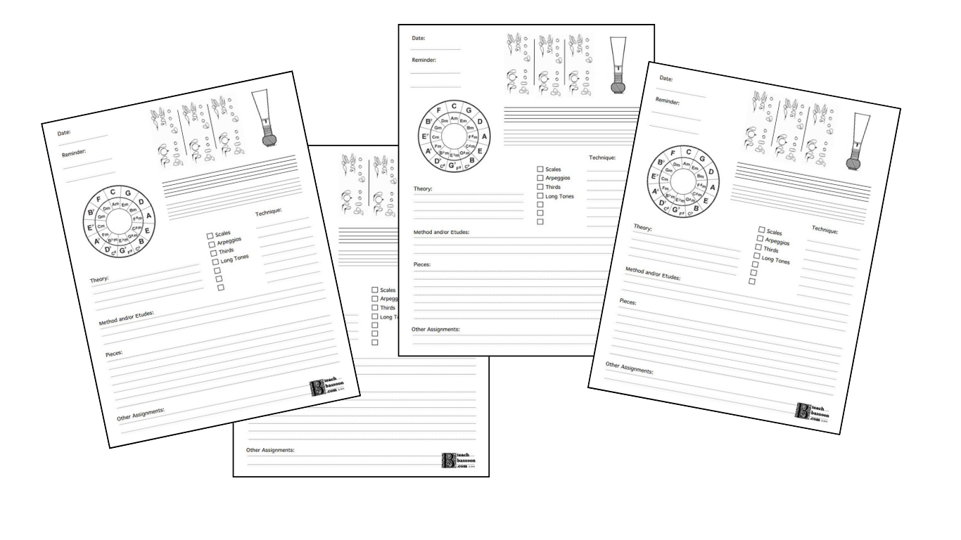 Free Bassoon Lesson Assignment Sheet